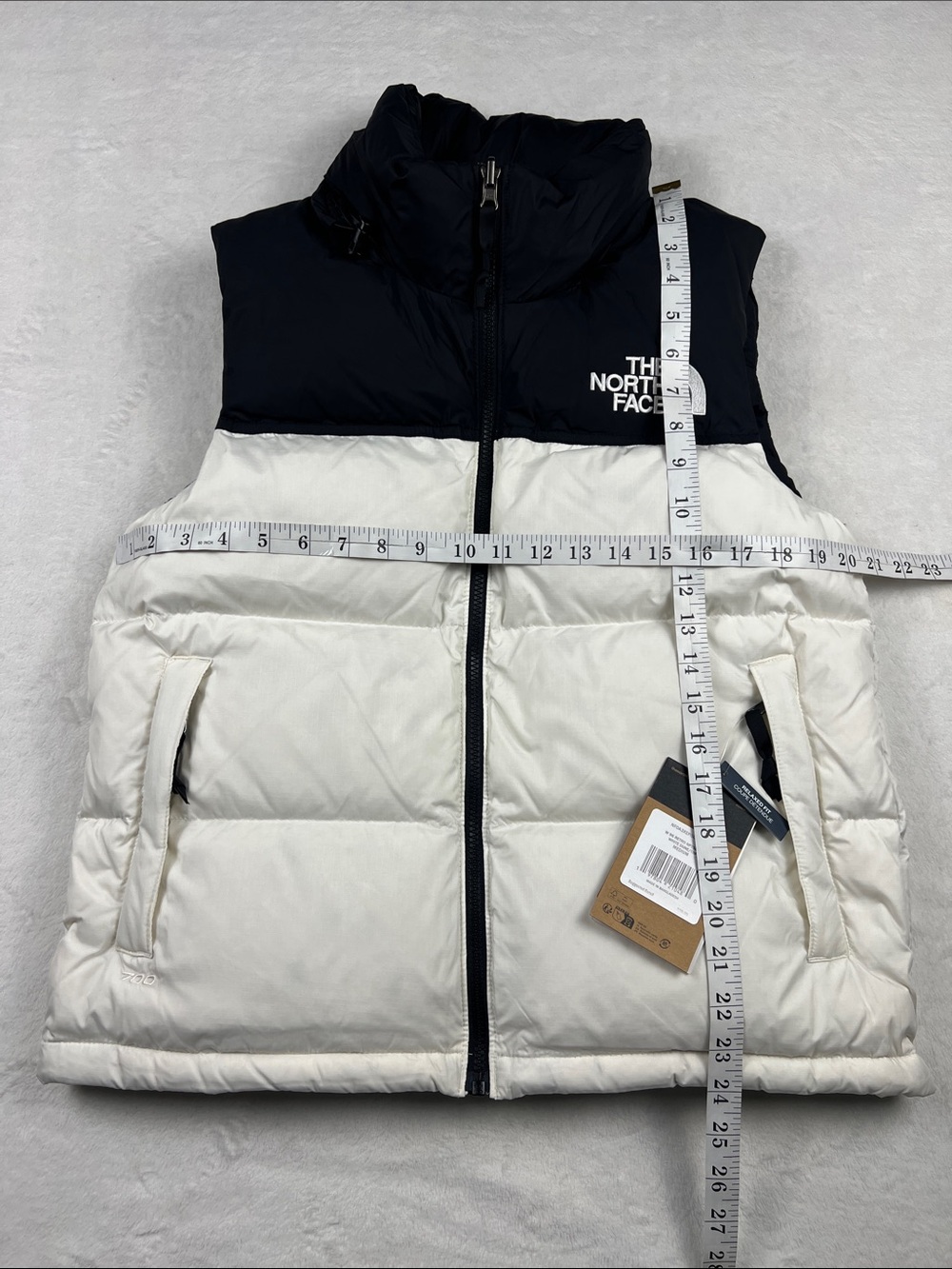 The North Face 1996 Retro Nuptse Down Puffer Vest White Dune Women’s Medium - Picture 4 of 8
